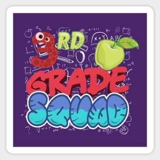 3rd Third Grade Squad Tee Back To School Class Of 2019 Graduation Gift Student Kids Preschool Teacher Shirt First Day Of School Gift Education Shirt Sticker